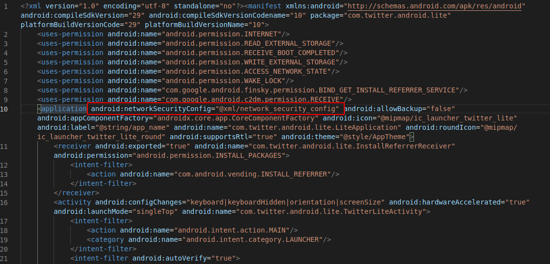 twitter-android-manifest-modified